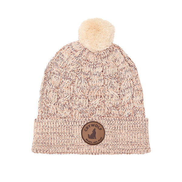 Cry Wolf-Pom Pom Beanie/Blush Speckle
