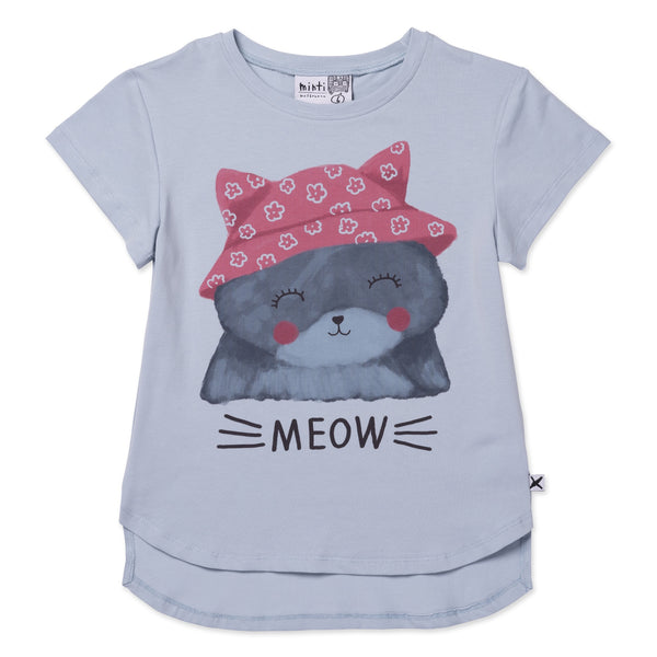 Minti - Seaside Cat Tee / Cornflower