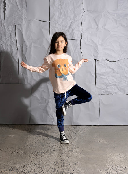 Minti - Cosy Cat Tee / Apricot Marle