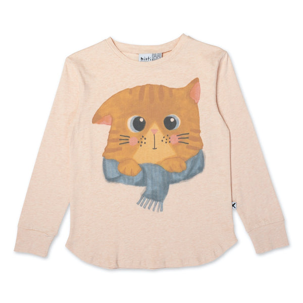 Minti - Cosy Cat Tee / Apricot Marle