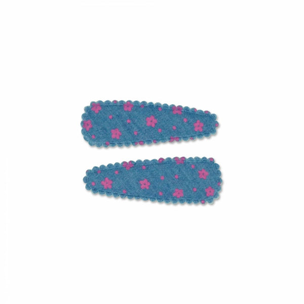 Milk & Soda - Flower Denim Snap Clip