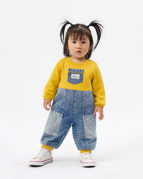 Goldie & Ace - Overall Romper / Pin Stripe