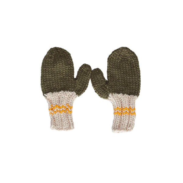Acorn - Teddy Mittens / Khaki and Gold