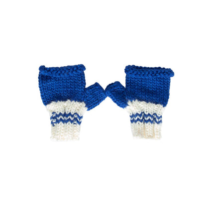 Acorn - Denmark Mittens / Blue and Cream