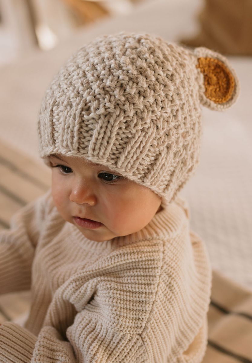 Acorn - Bear Beanie / Oatmeal