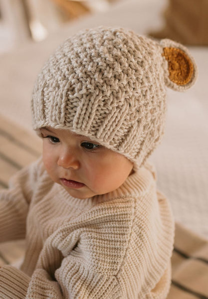 Acorn - Bear Beanie / Oatmeal