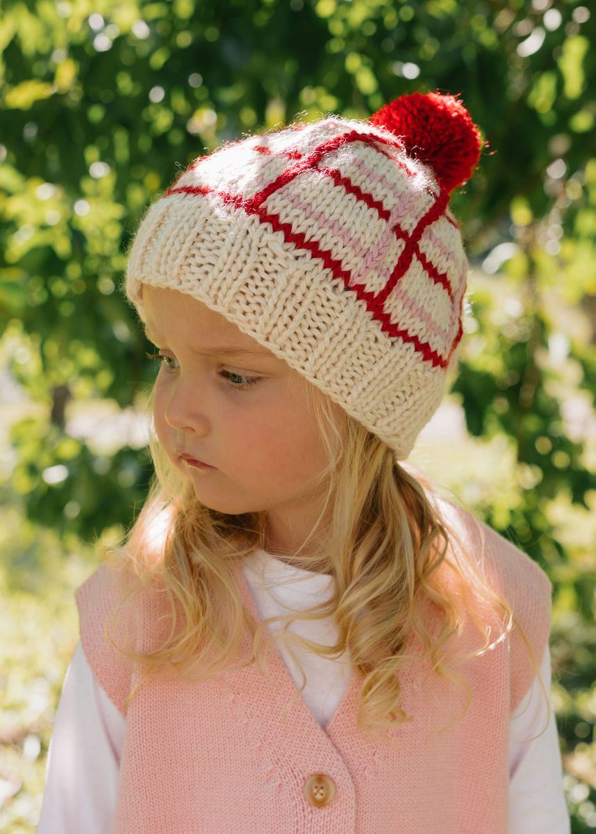 Acorn - Crossroads Beanie / Pink and Red