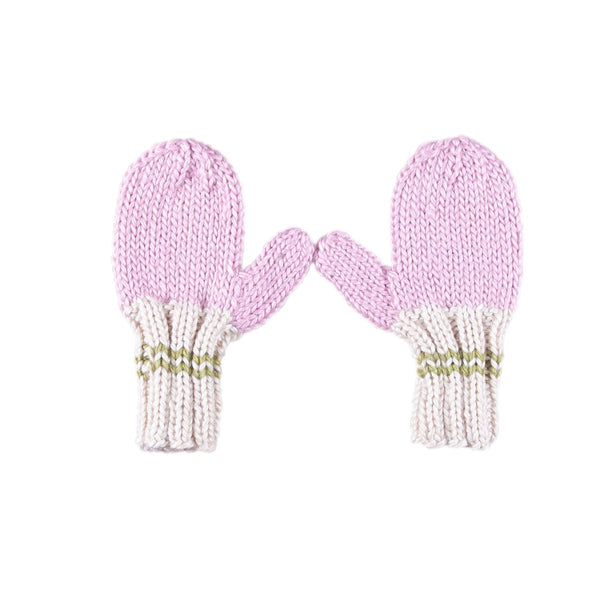 Acorn - Teddy Mittens / Pink and Green