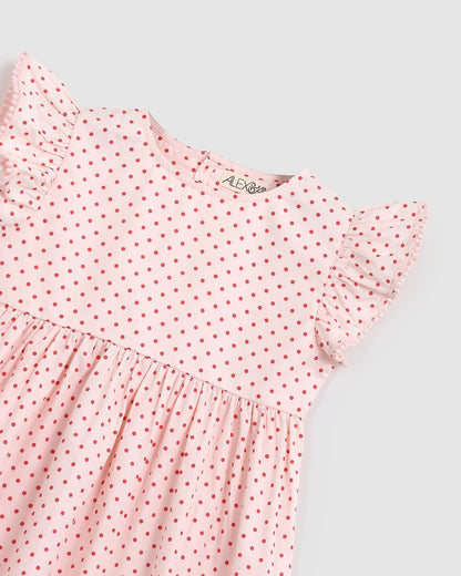 Alex & Ant - Love Dress / Pink & Red Polka Dot