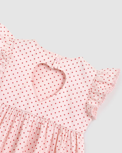 Alex & Ant - Love Dress / Pink & Red Polka Dot