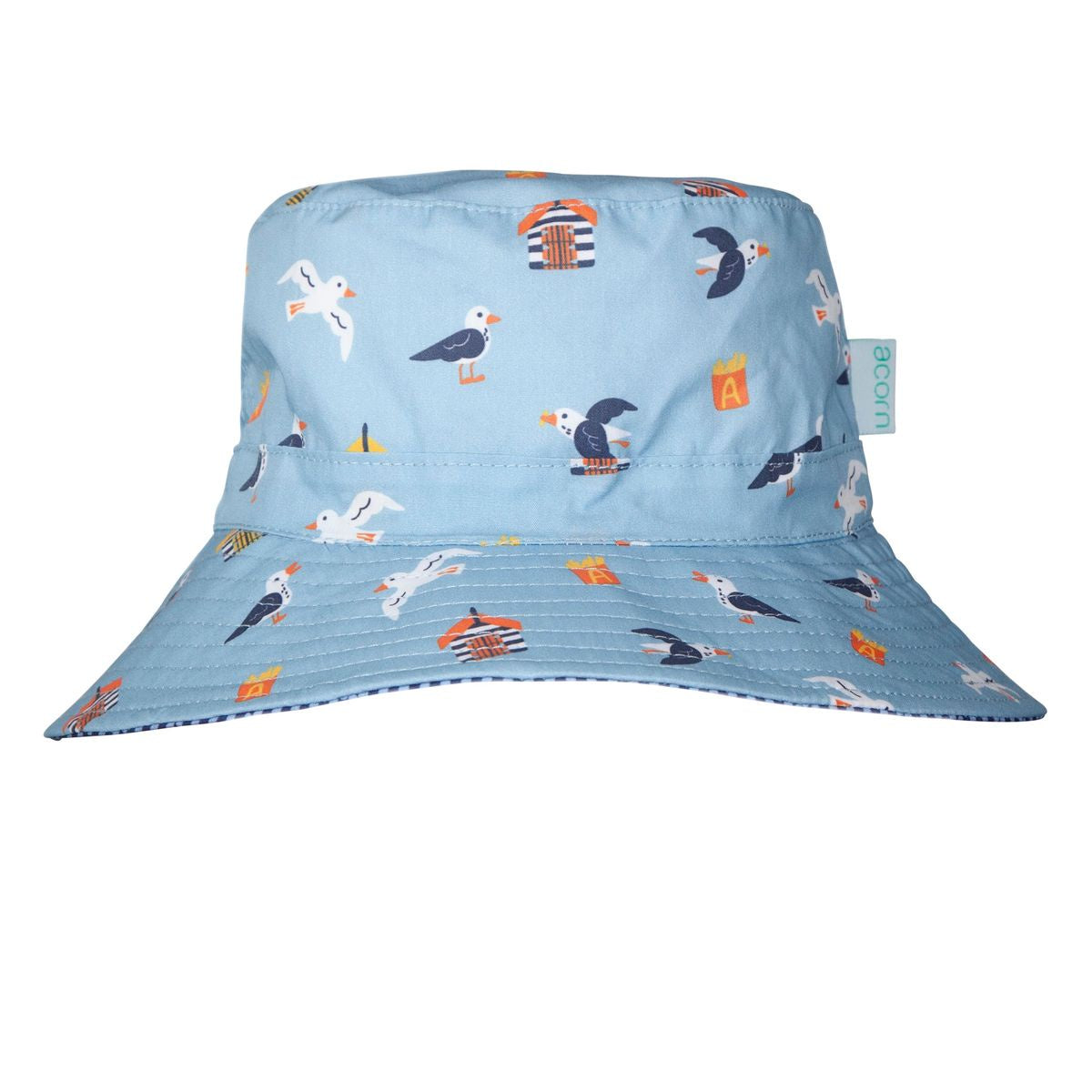 Acorn - Wide Brim Bucket Hat / Seagulls
