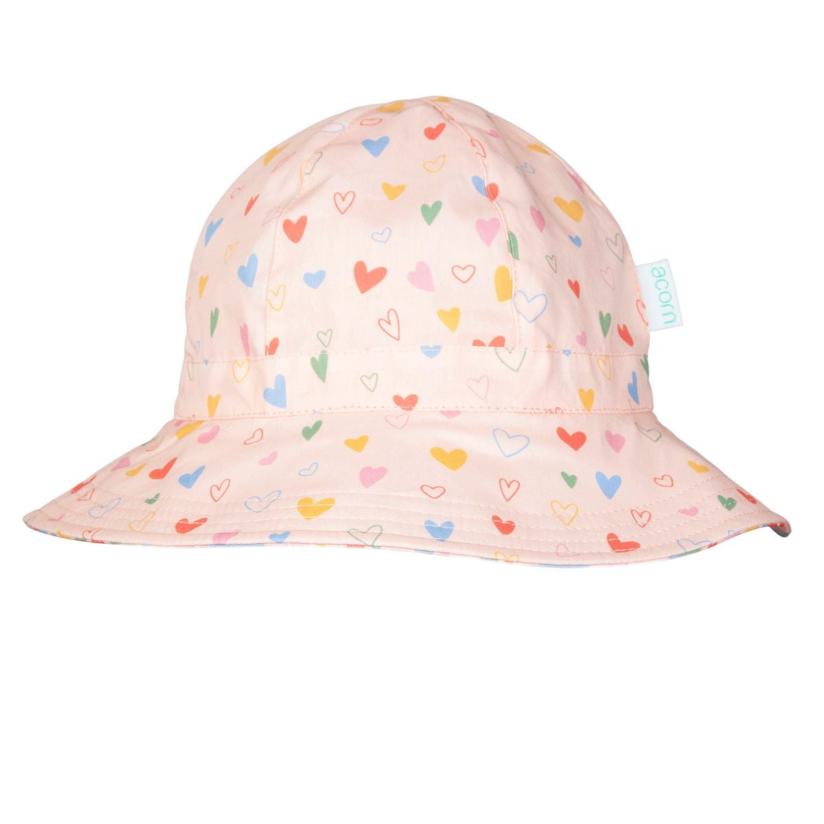 Acorn - Reversible Wide Brim Sunhat / Floating Hearts