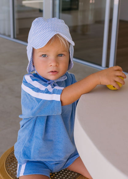 Acorn - Soft Jersey Flap Cap / Blue Sprinkle
