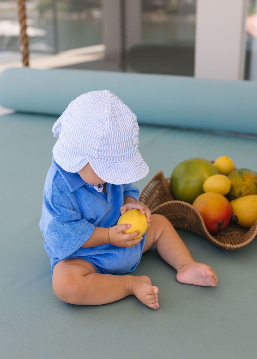 Acorn - Soft Jersey Flap Cap / Blue Sprinkle