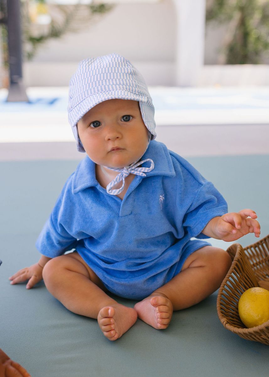 Acorn - Soft Jersey Flap Cap / Blue Sprinkle