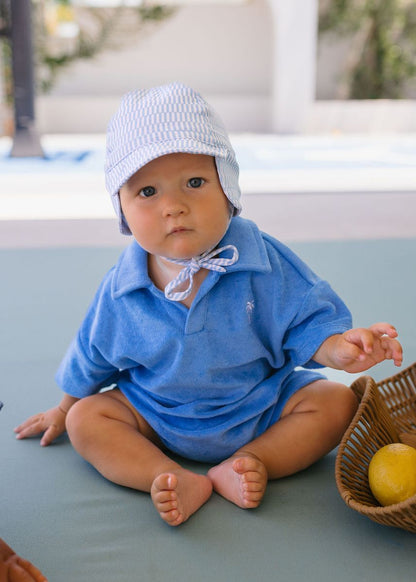 Acorn - Soft Jersey Flap Cap / Blue Sprinkle