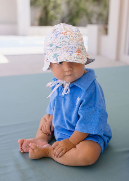 Acorn - Soft Jersey Flap Cap / Dino