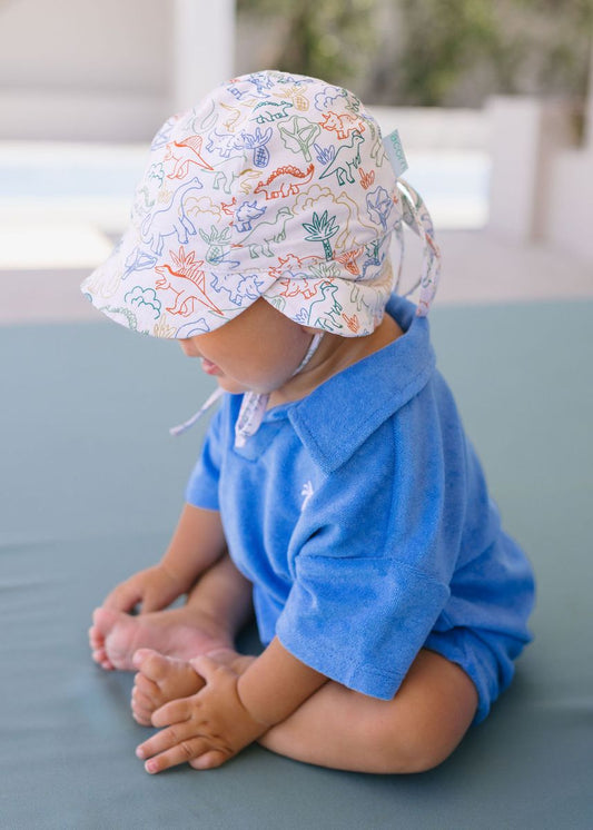 Acorn - Soft Jersey Flap Cap / Dino