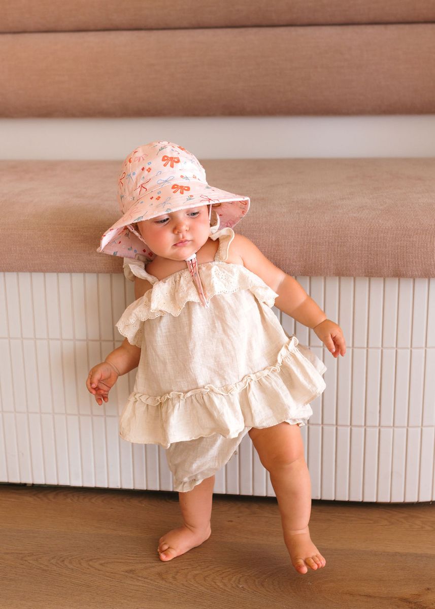 Acorn - Soft Jersey Sunhat / Little Bows