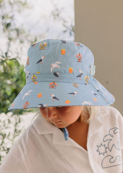 Acorn - Wide Brim Bucket Hat / Seagulls