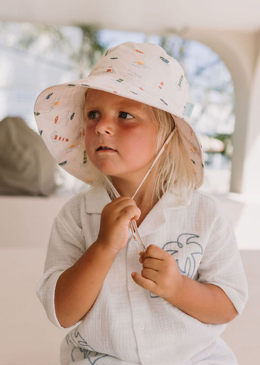 Acorn - Wide Brim Bucket Hat / Lighthouse