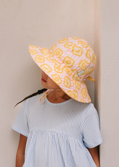 Acorn - Wide Brim Sunhat / Lemonade Stripe