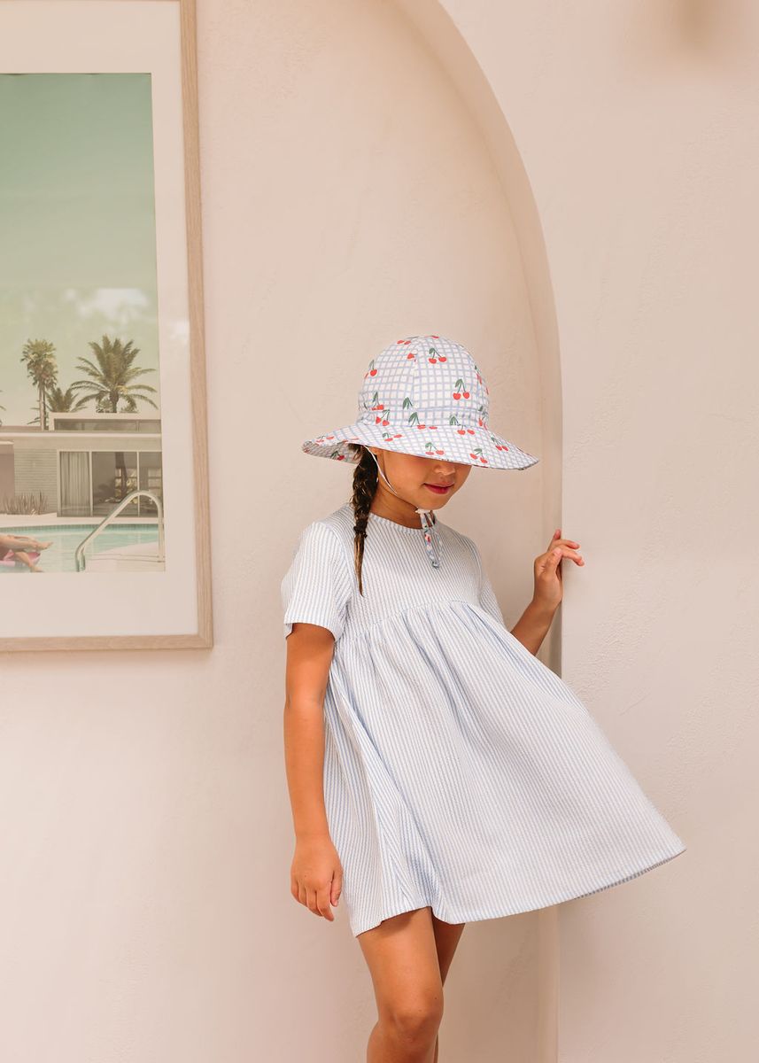 Acorn - Wide Brim Sunhat / Cherry Checks