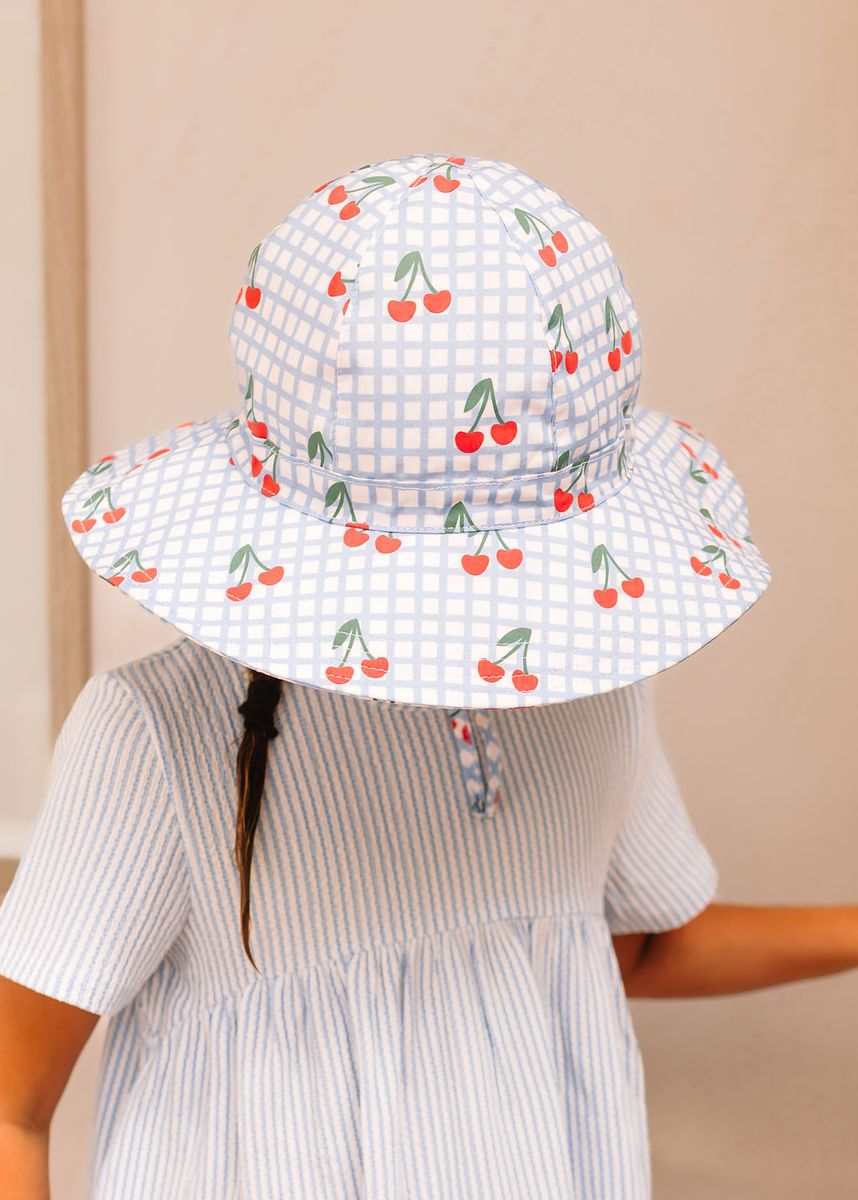 Acorn - Wide Brim Sunhat / Cherry Checks