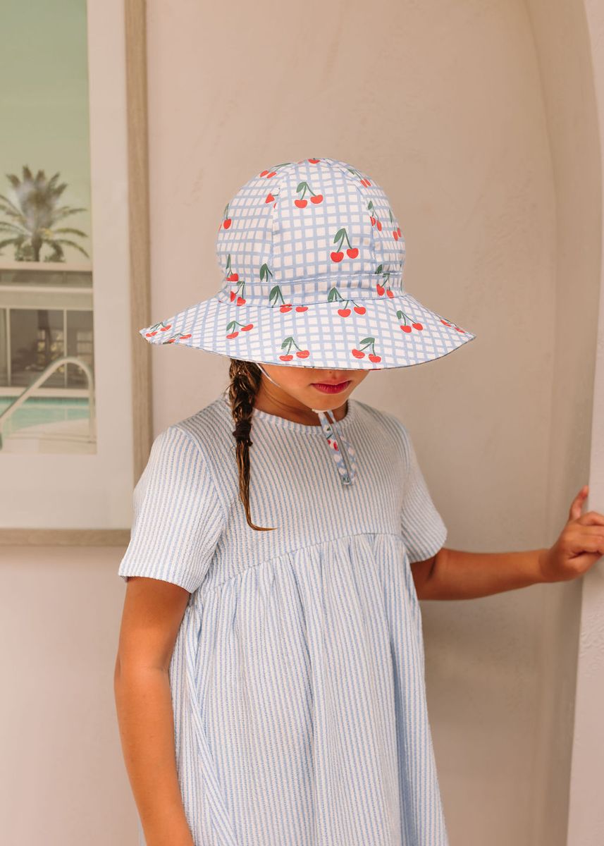 Acorn - Wide Brim Sunhat / Cherry Checks