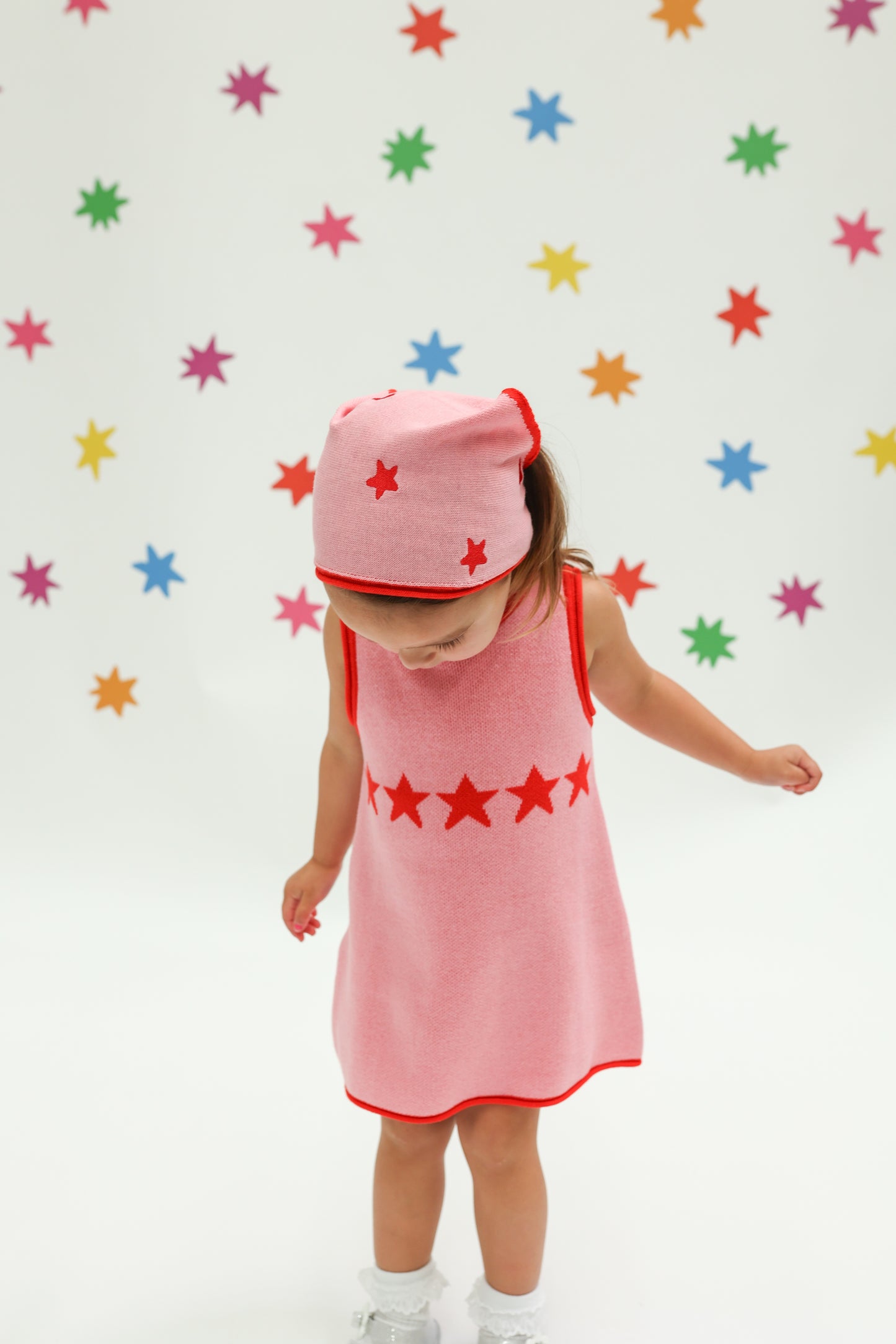 Sunday Siblings - Stars Align Dress / Pink+Red