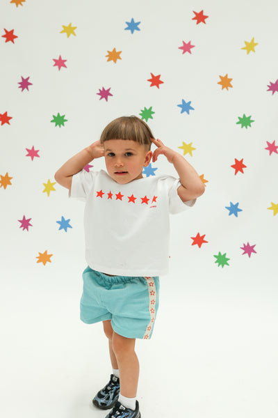 Sunday Siblings - Stars Align Tee / White+Red