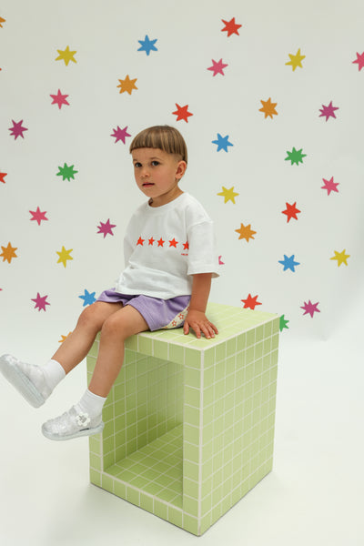 Sunday Siblings - Stars Align Tee / White+Red