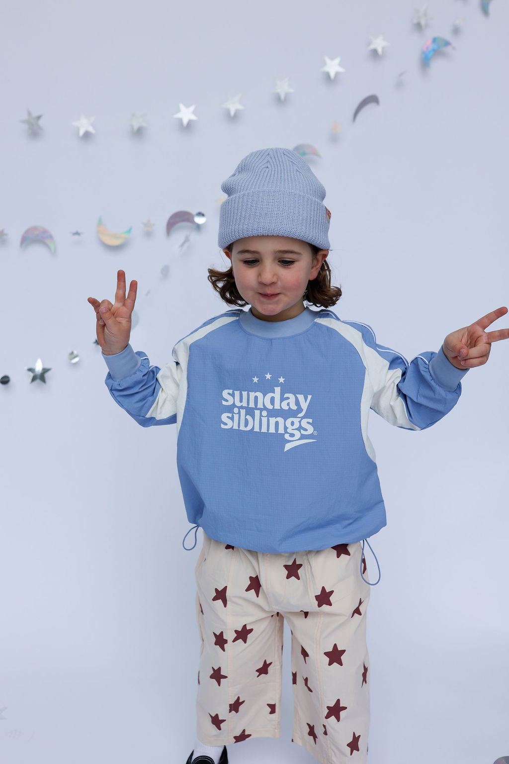 Sunday Siblings - Racer Windbreaker / blue