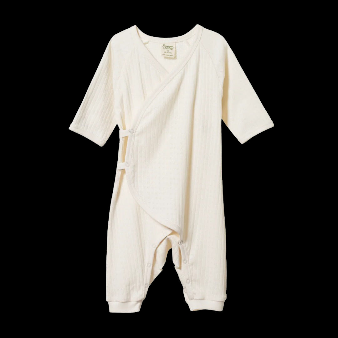 Nature Baby - Pointelle Kimono Stretch and Grow / Natural Pointelle
