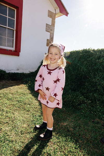 Sunday Siblings - Lucky Stars Dress / Soft Pink