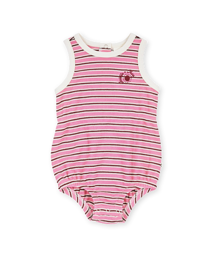 Goldie & Ace - Waffle Bubble Romper / Pink