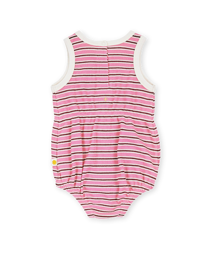 Goldie & Ace - Waffle Bubble Romper / Pink