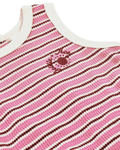 Goldie & Ace - Waffle Bubble Romper / Pink