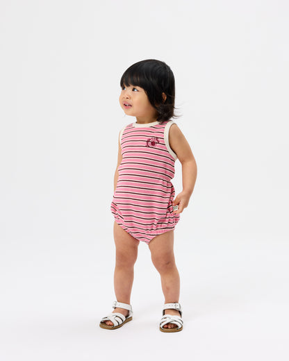 Goldie & Ace - Waffle Bubble Romper / Pink