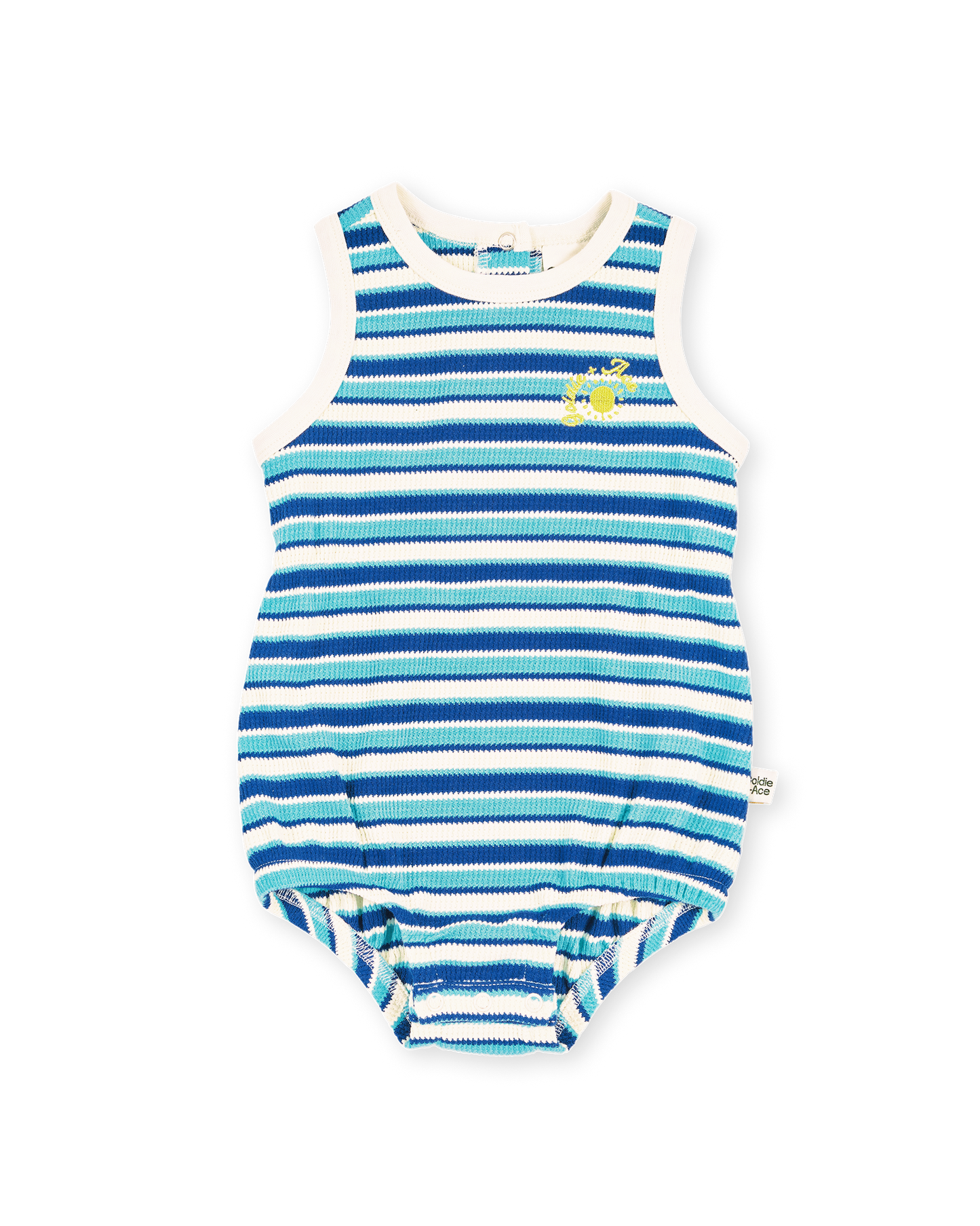 Goldie & Ace - Waffle Bubble Romper / Blue