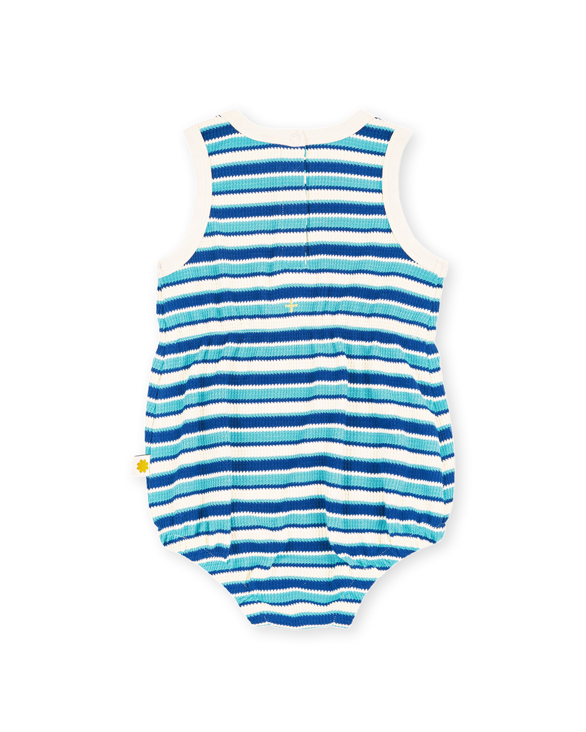 Goldie & Ace - Waffle Bubble Romper / Blue