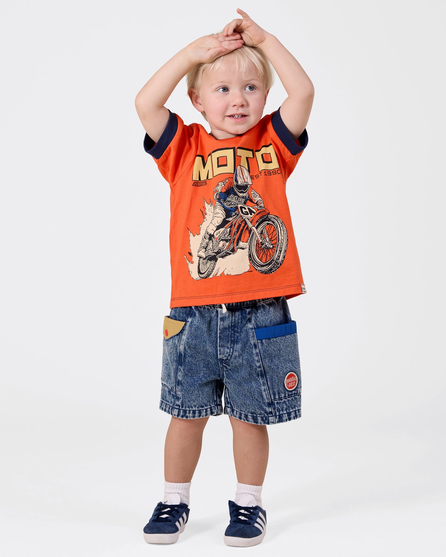 Goldie & Ace - Colour Block Vintage Denim Shorts
