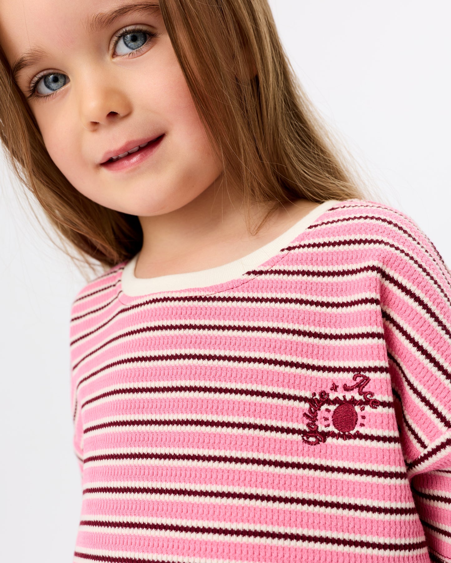 Goldie & Ace - Waffle Stripe T-Shirt / Pink