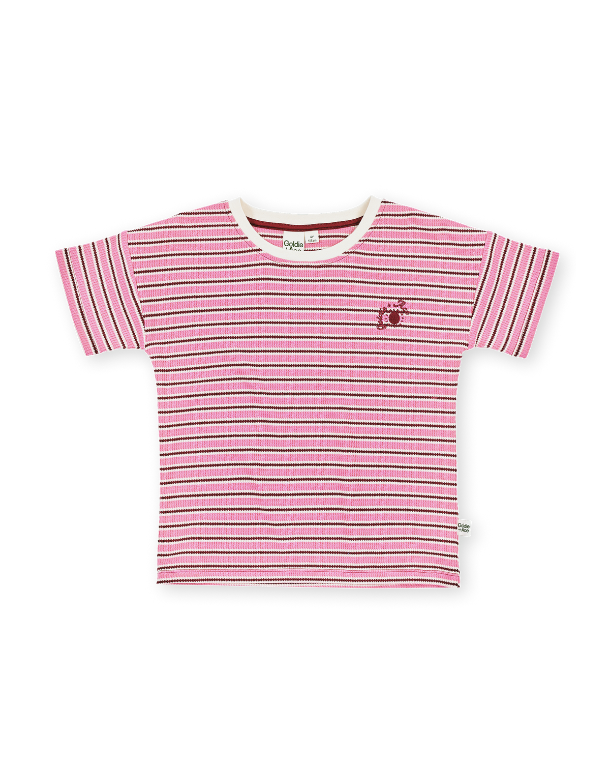 Goldie & Ace - Waffle Stripe T-Shirt / Pink