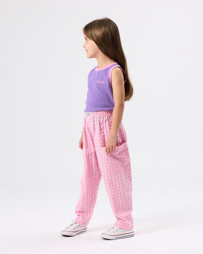 Goldie & Ace - Embroidered Colour Pop Rib Singlet / Purple