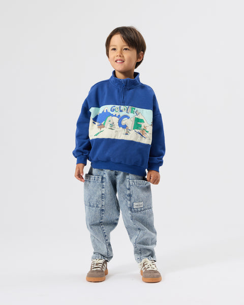 Goldie & Ace - Quarter Zip Sweater / Alpine