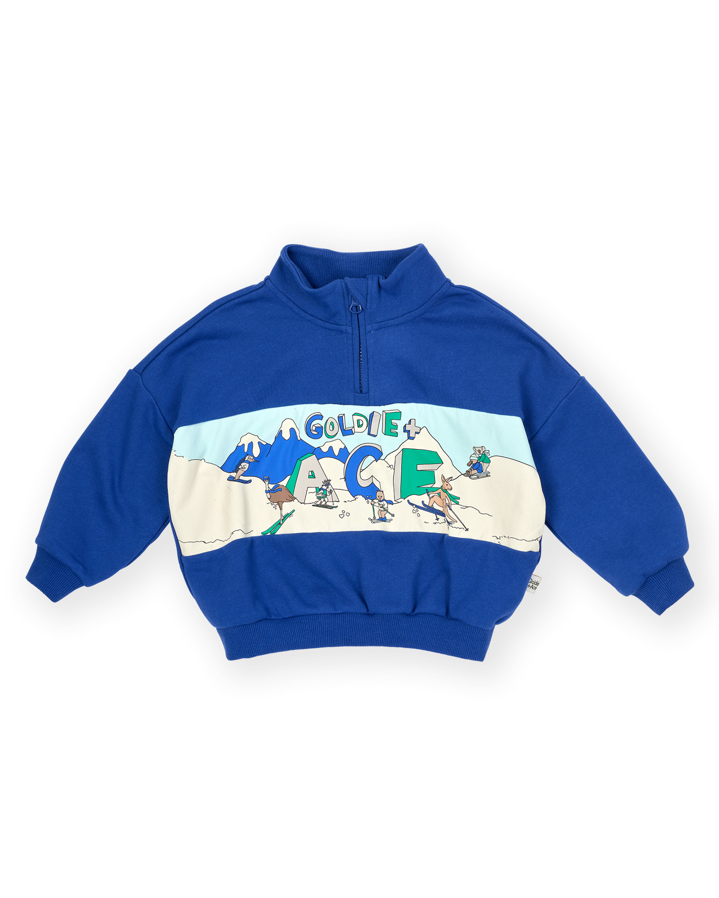 Goldie & Ace - Quarter Zip Sweater / Alpine