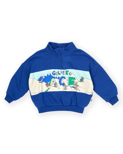 Goldie & Ace - Quarter Zip Sweater / Alpine