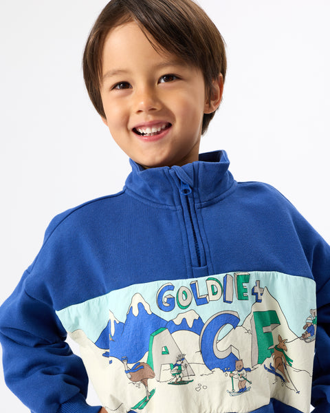 Goldie & Ace - Quarter Zip Sweater / Alpine