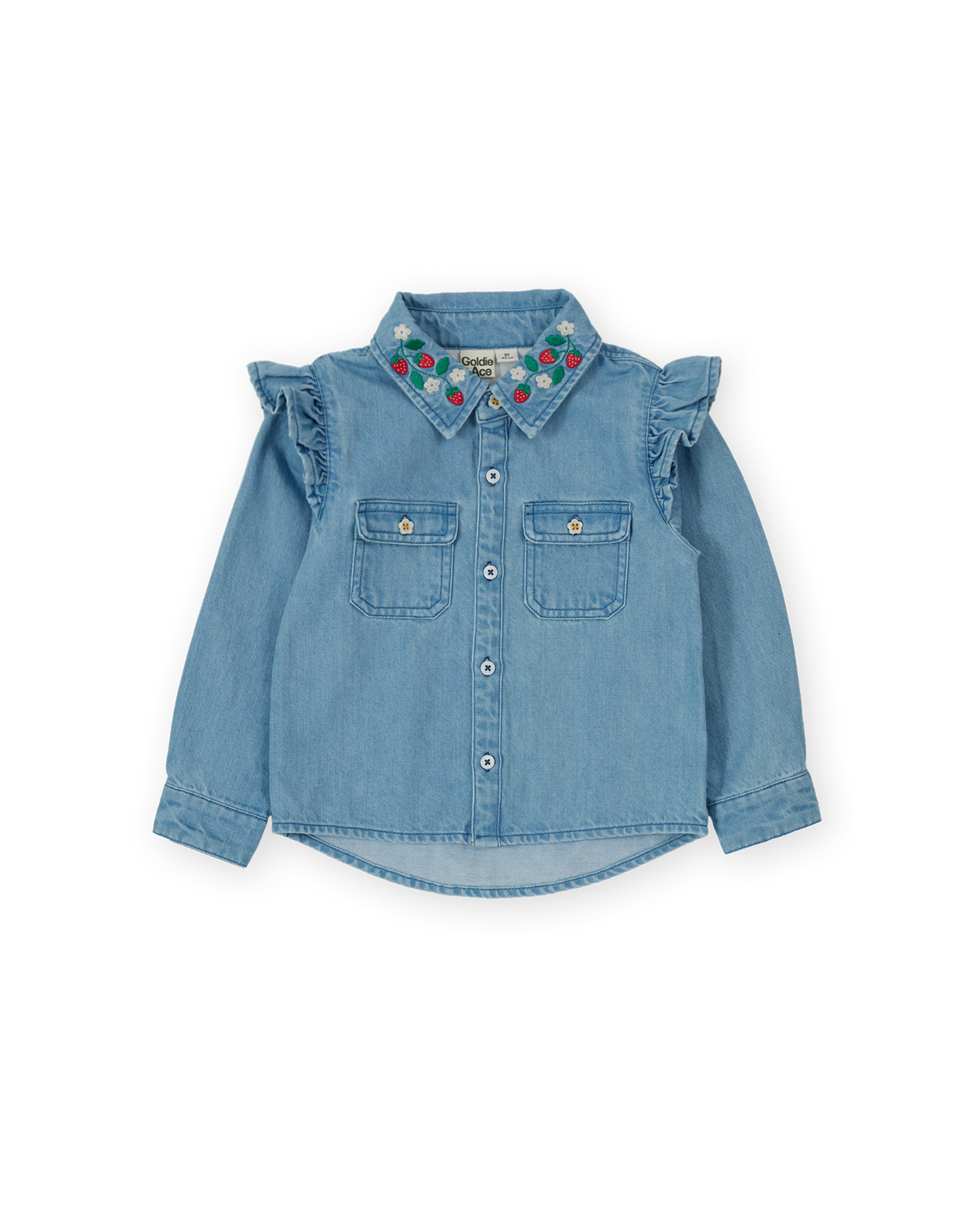 Goldie & Ace - Chambray Shirt / Wild Strawberry